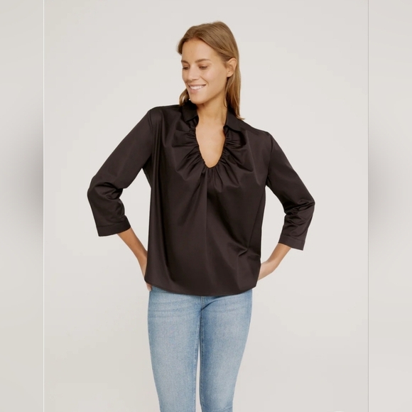 NWT! Harshman, Nerello Blouse, Black, Size Medium, NEW! -MSRP $196 - Picture 1 of 4